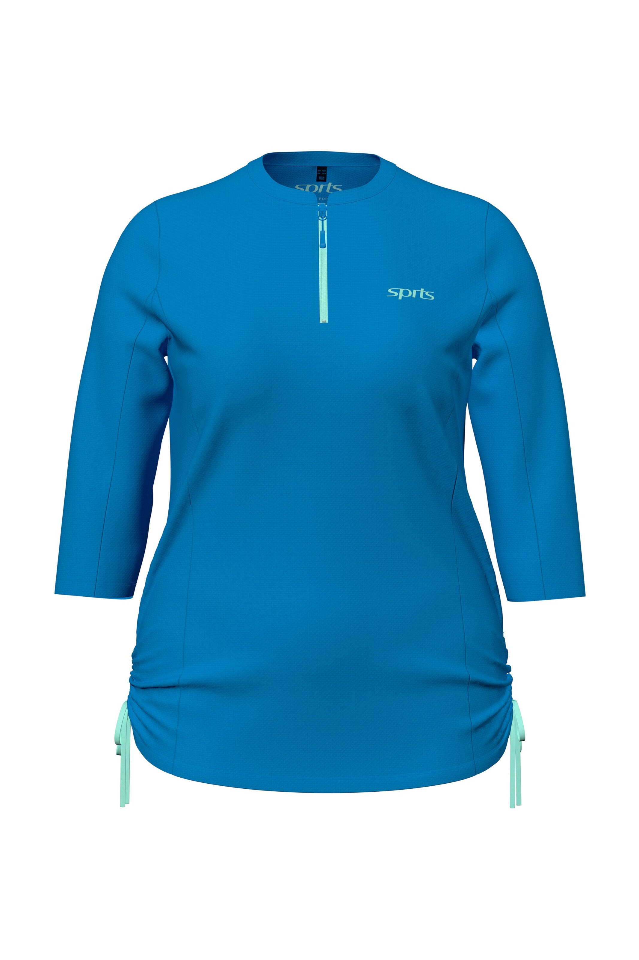 Ulla Popken Performance Shirt in Blue: front