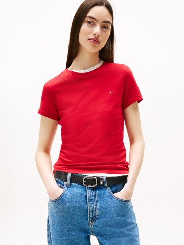 T-shirt Tommy Jeans en rouge : devant