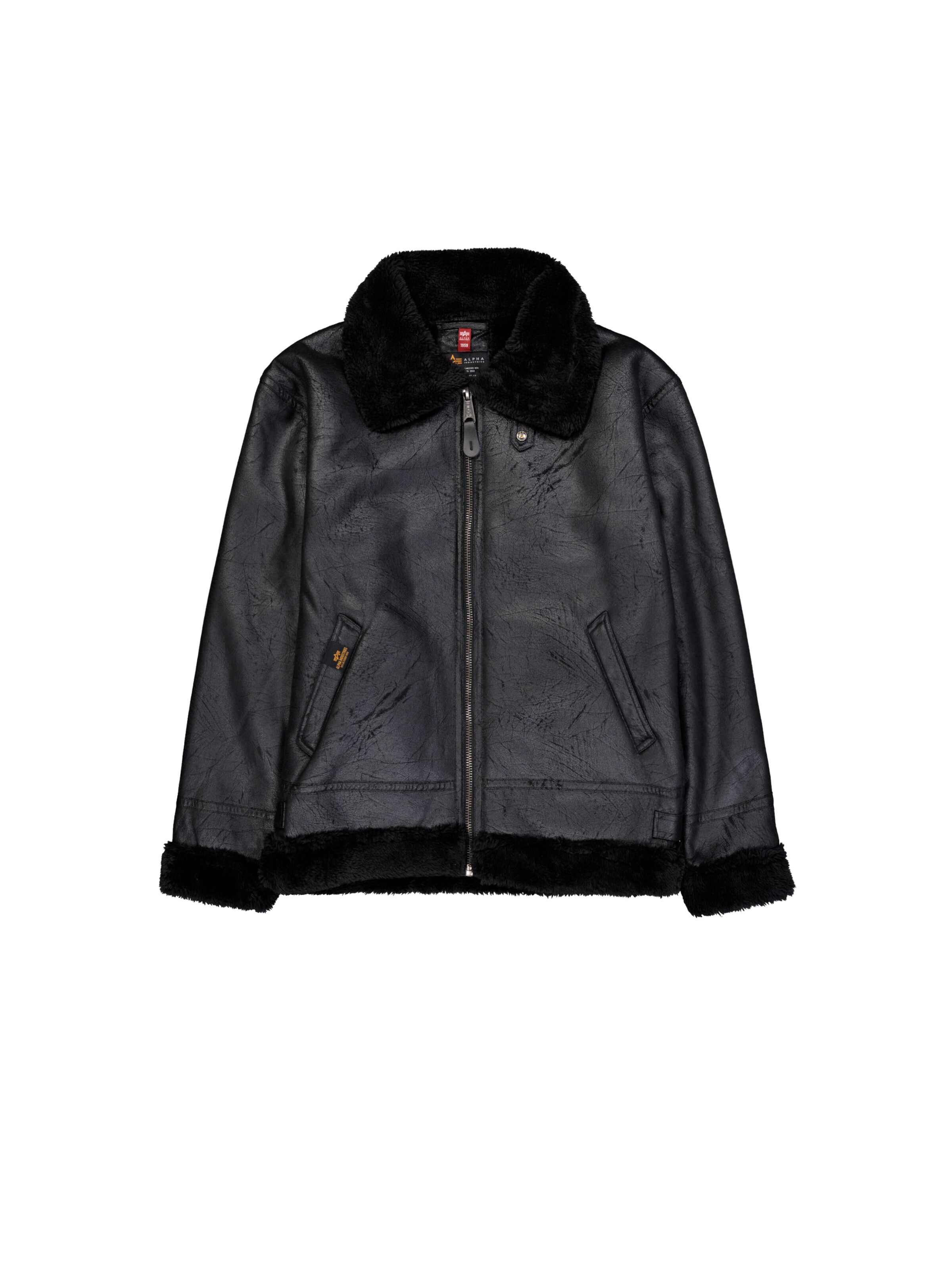 ALPHA INDUSTRIES Зимно яке 'B3 FL' в черно: отпред