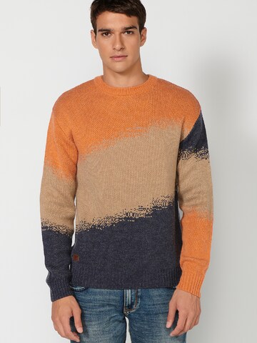 Pull-over KOROSHI en orange : devant