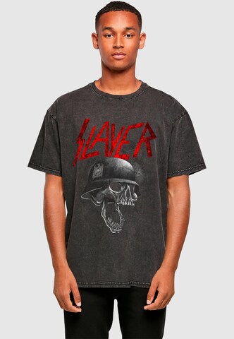 T-Shirt 'Slayer - Grayscale Helmet' Merchcode en noir : devant