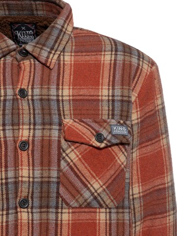 King Kerosin Regular Fit Hemd‌‌‌‌‌‌‌‌ in Braun