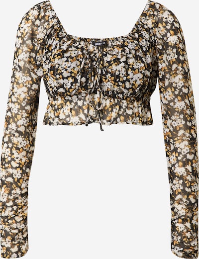 Gina Tricot Blūze, krāsa - karija / melns / gandrīz balts, Preces skats