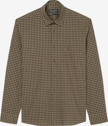 Marc O'Polo Regular fit Overhemd in Bruin: voorkant