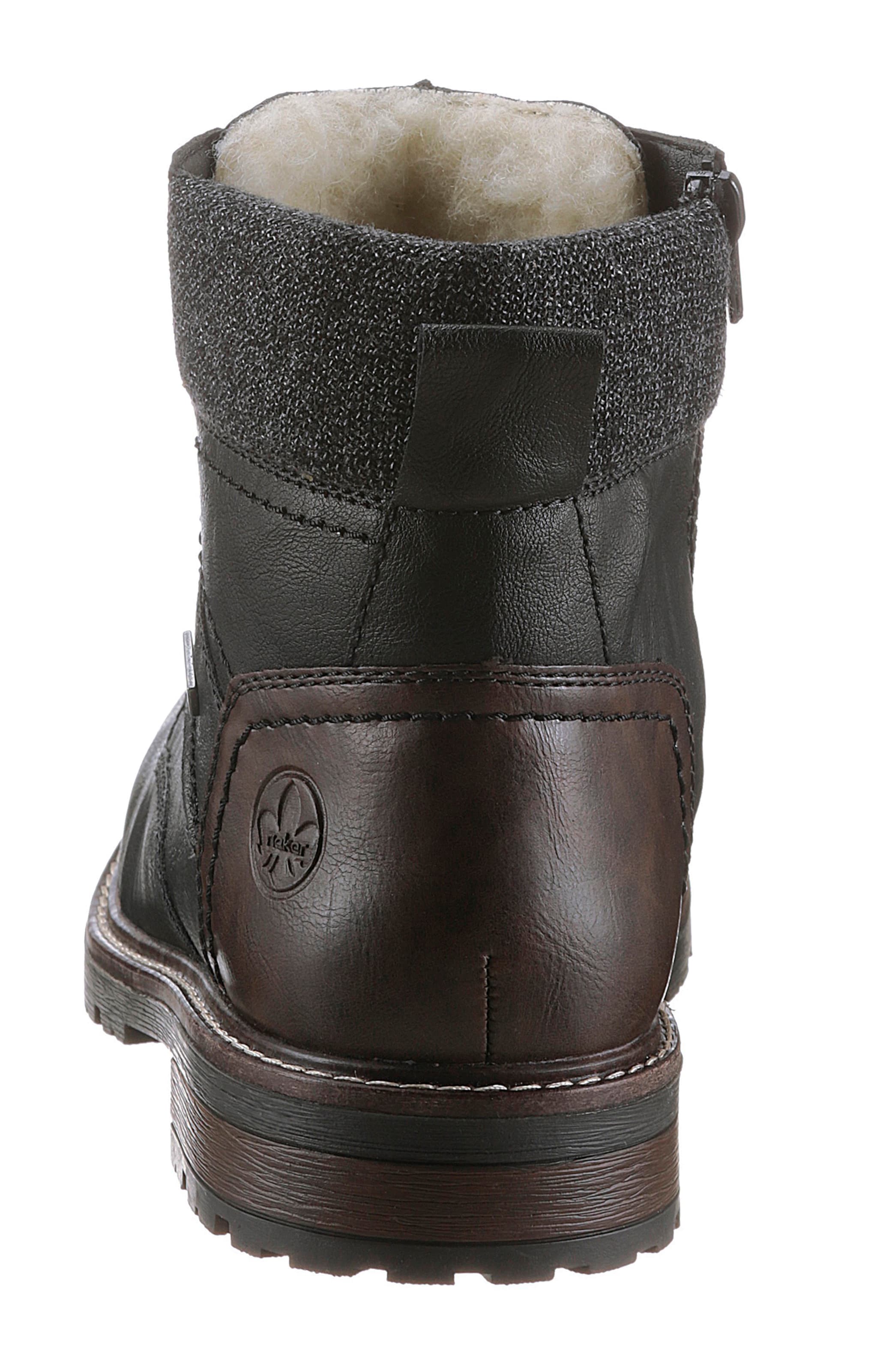 Rieker Боти с връзки в черно