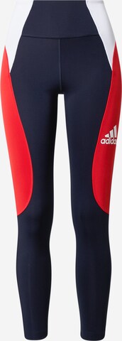 ADIDAS SPORTSWEAR Skinny Sporthose in Blau: predná strana