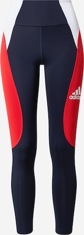 Skinny Pantaloni sport de la ADIDAS SPORTSWEAR pe albastru: față