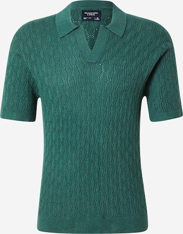 Abercrombie & Fitch Пуловер в зелено: отпред