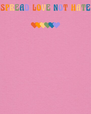 Maglietta ' Spread Love not Hate ' di Watapparel in rosa