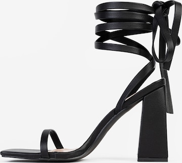 Celena Strap sandal 'Charney' in Black: front
