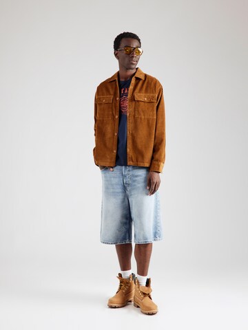 JACK & JONES Comfort fit Button Up Shirt 'JJEPERFECT' in Brown