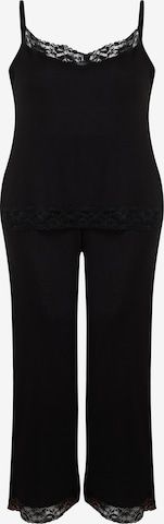 Trendyol Curve Pyjama värissä musta: etupuoli