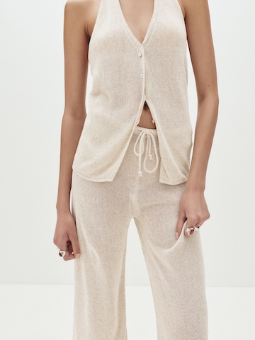Pull&BearWide Leg/ Široke nogavice Hlače - bež boja