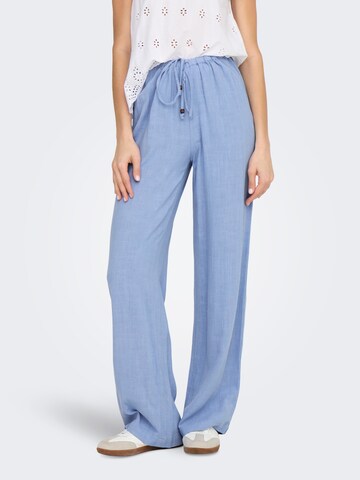 ONLY Wide Leg Hose 'ONLSOLVI' in Blau: Vorderseite