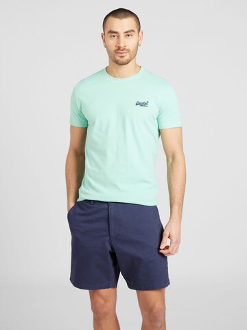 Superdry Shirt 'Vintage' in Groen: voorkant