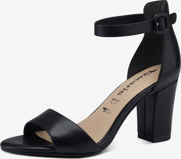 TAMARIS Strap sandal in Black: front