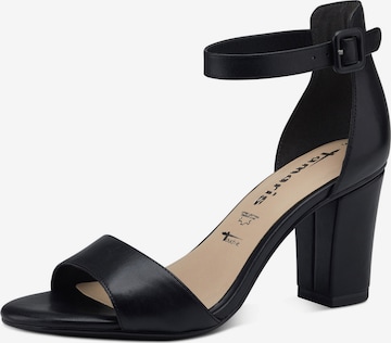 TAMARIS Strap Sandals in Black: front