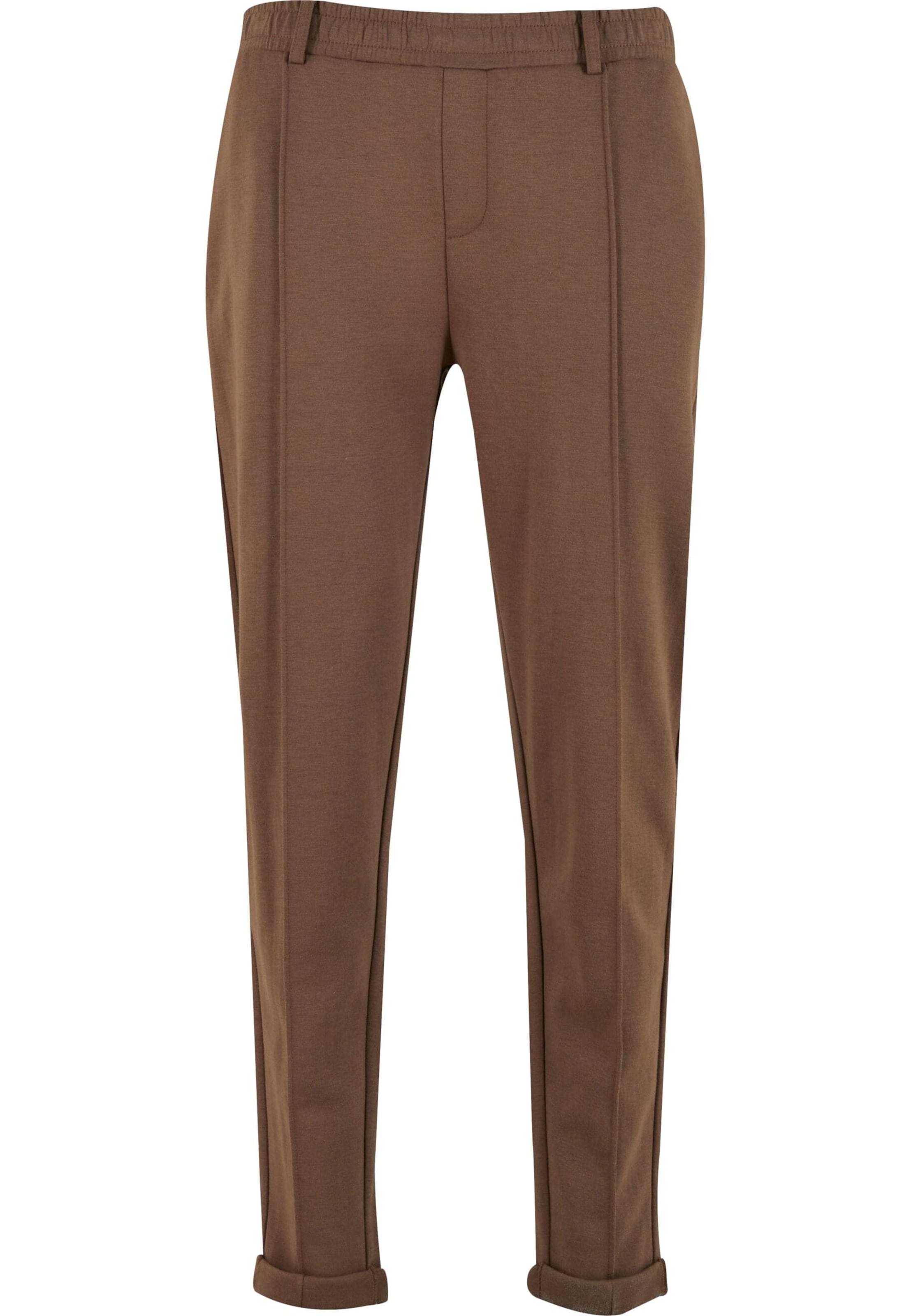 Urban Classics Slimfit Hose in Braun: Vorderseite