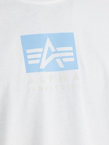 ALPHA INDUSTRIES Shirt 'Satin' in Weiß
