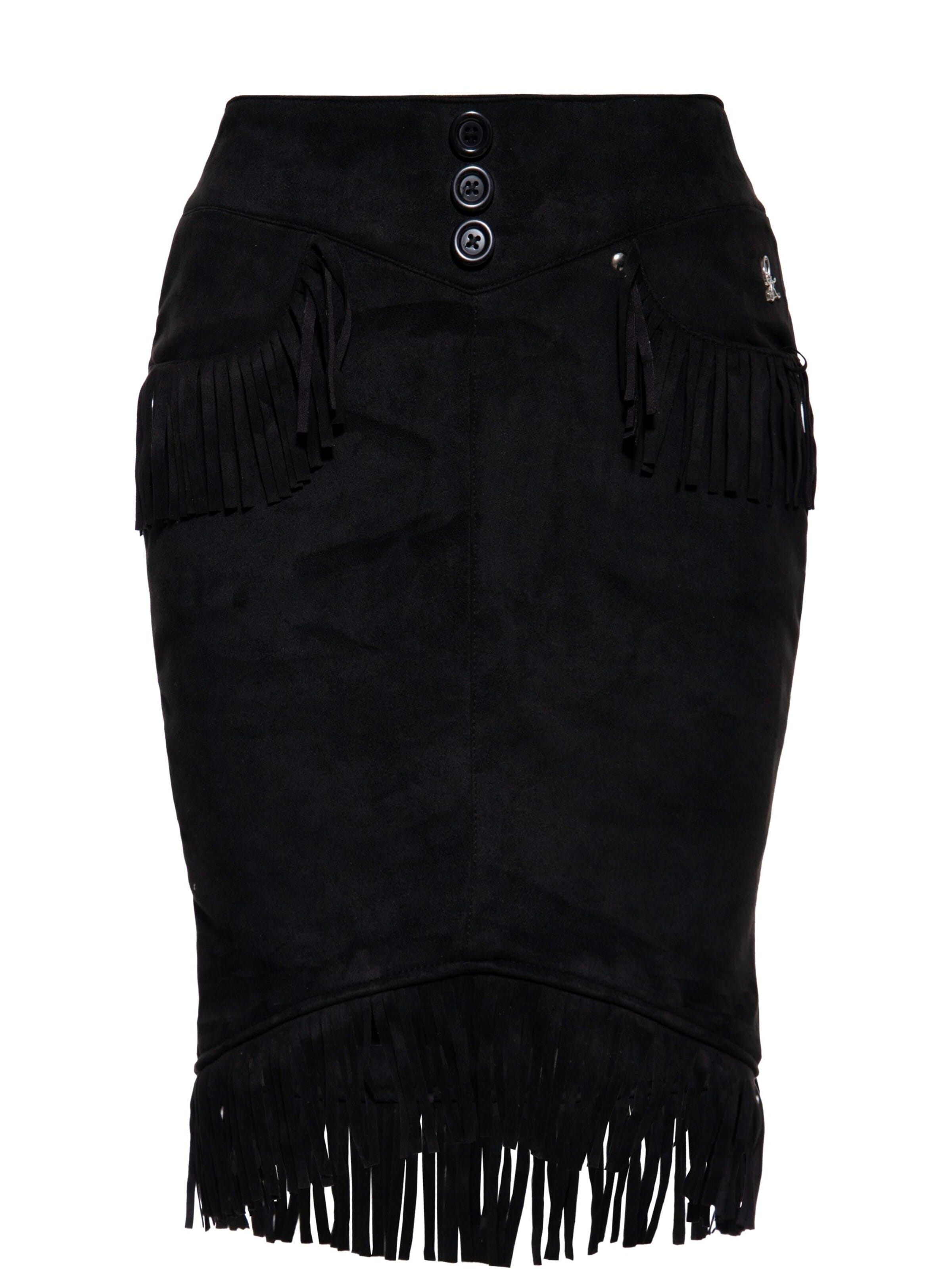 Queen Kerosin Skirt in Black: front