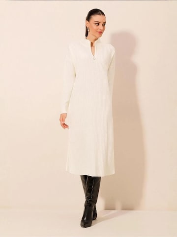 Bigdart Gebreide jurk in Wit