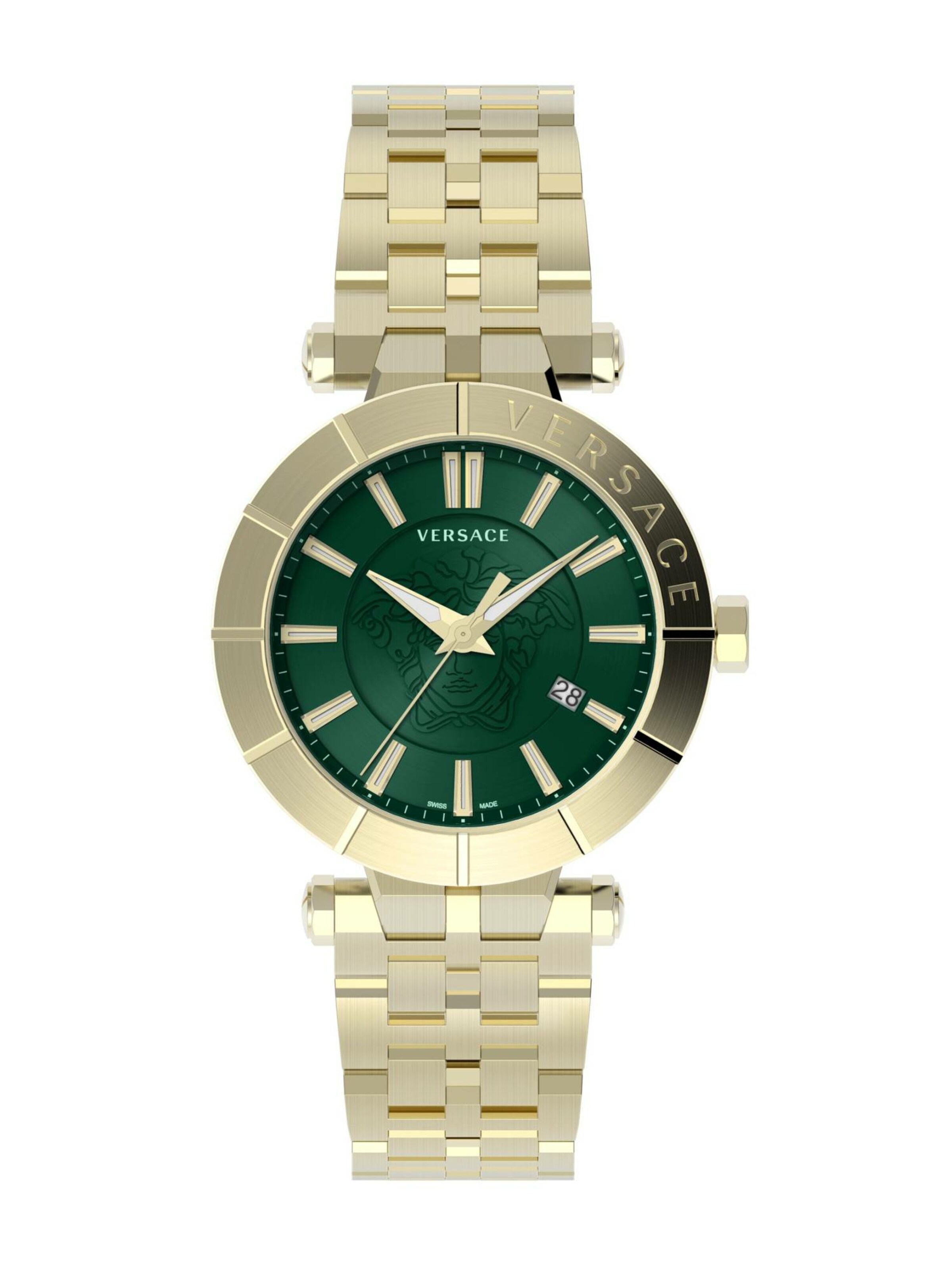 VERSACE Analoguhr in Gold: Vorderseite