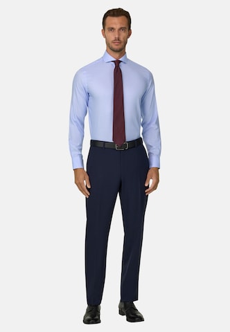 Coupe regular Chemise Boggi Milano en bleu : devant