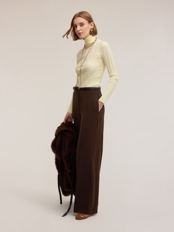 Wide Leg Pantalon MOTIVI en marron