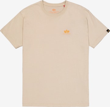 T-Shirt ALPHA INDUSTRIES en beige : devant