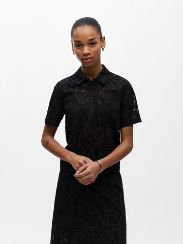 OBJECT Блуза 'OBJBIANCA' в черно: отпред