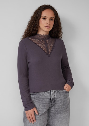 T-shirt QS en violet : devant