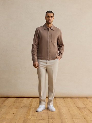 DAN FOX APPAREL Regular fit Srajca 'Marco' | rjava barva