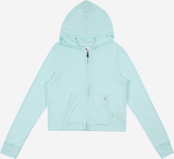 Abercrombie & Fitch Zip-Up Hoodie in Blue: front