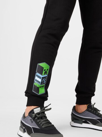 PUMA Tapered Broek 'PUMA x Minecraft' in Zwart