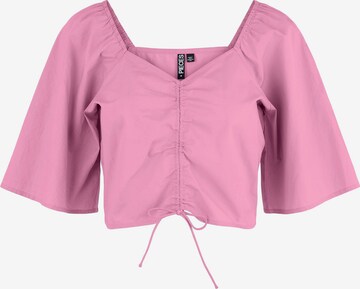 PIECES Shirt 'VALDINE' in Pink: predná strana