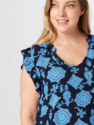 ONLY Carmakoma Bluse 'ZITTA' in Blau