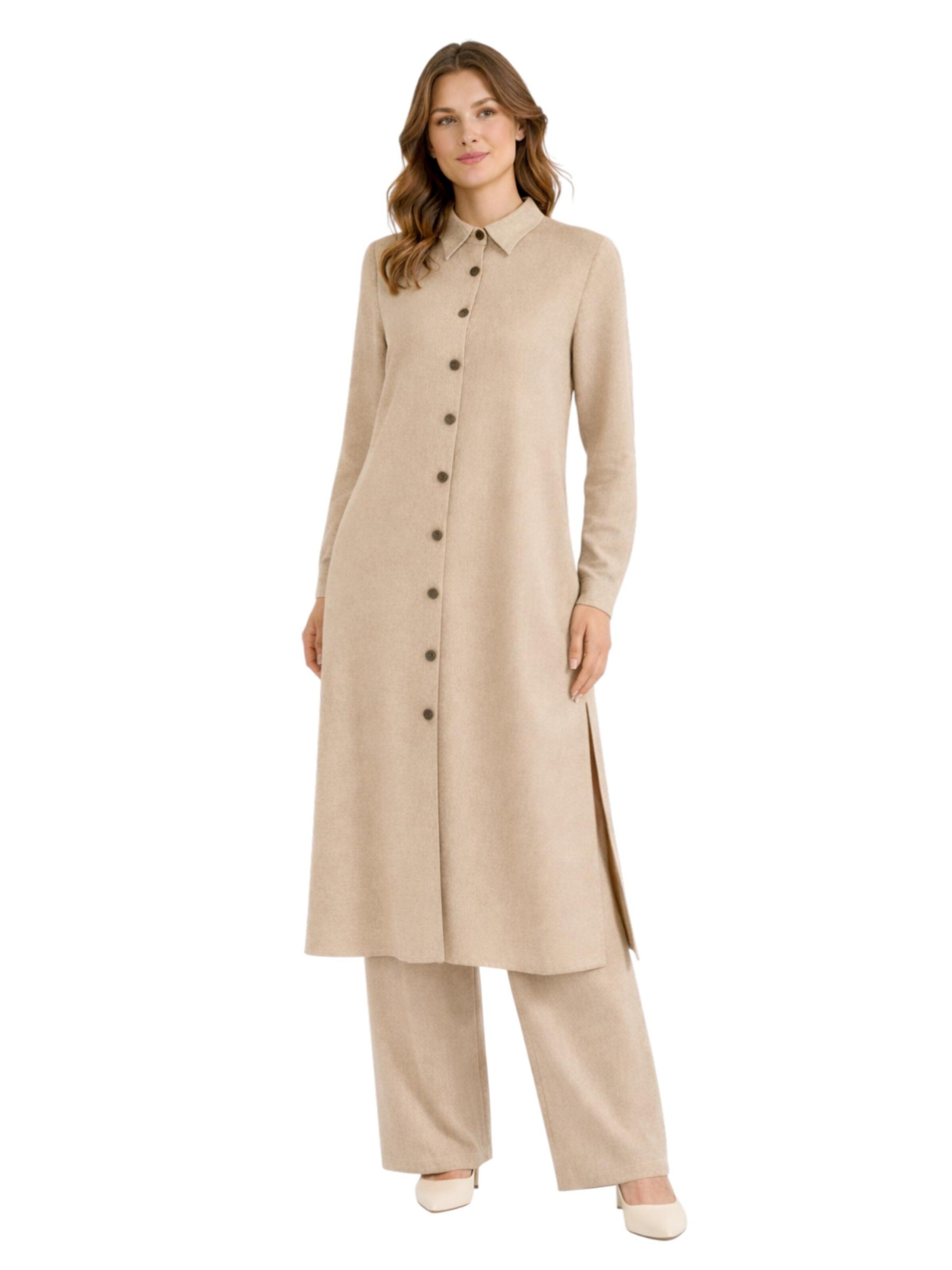 Tunique 'LeaLinen' fashionshowcase en beige