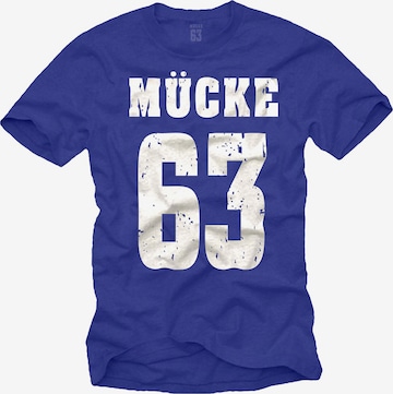 MAKAYA Shirt 'Mücke 63' in Blue: front