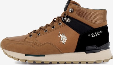 US POLO ASSN. - Botas com atacadores 'Aron' em castanho: frente