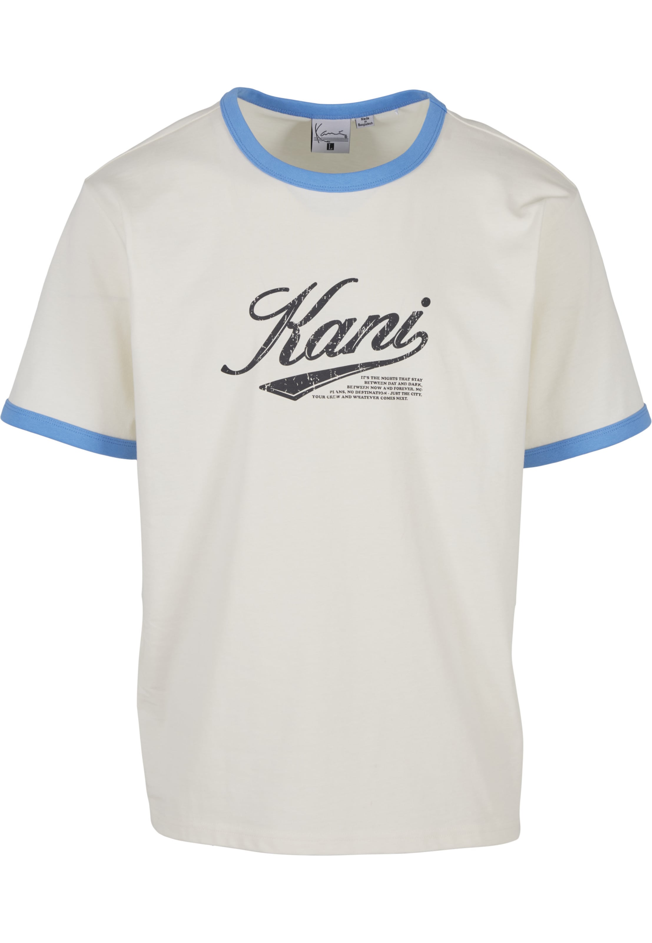 Karl Kani T-Shirt 'Cursive Varsity' in Weiß: Vorderseite