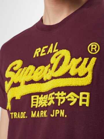 Superdry - Camisa 'Chenille' em vermelho