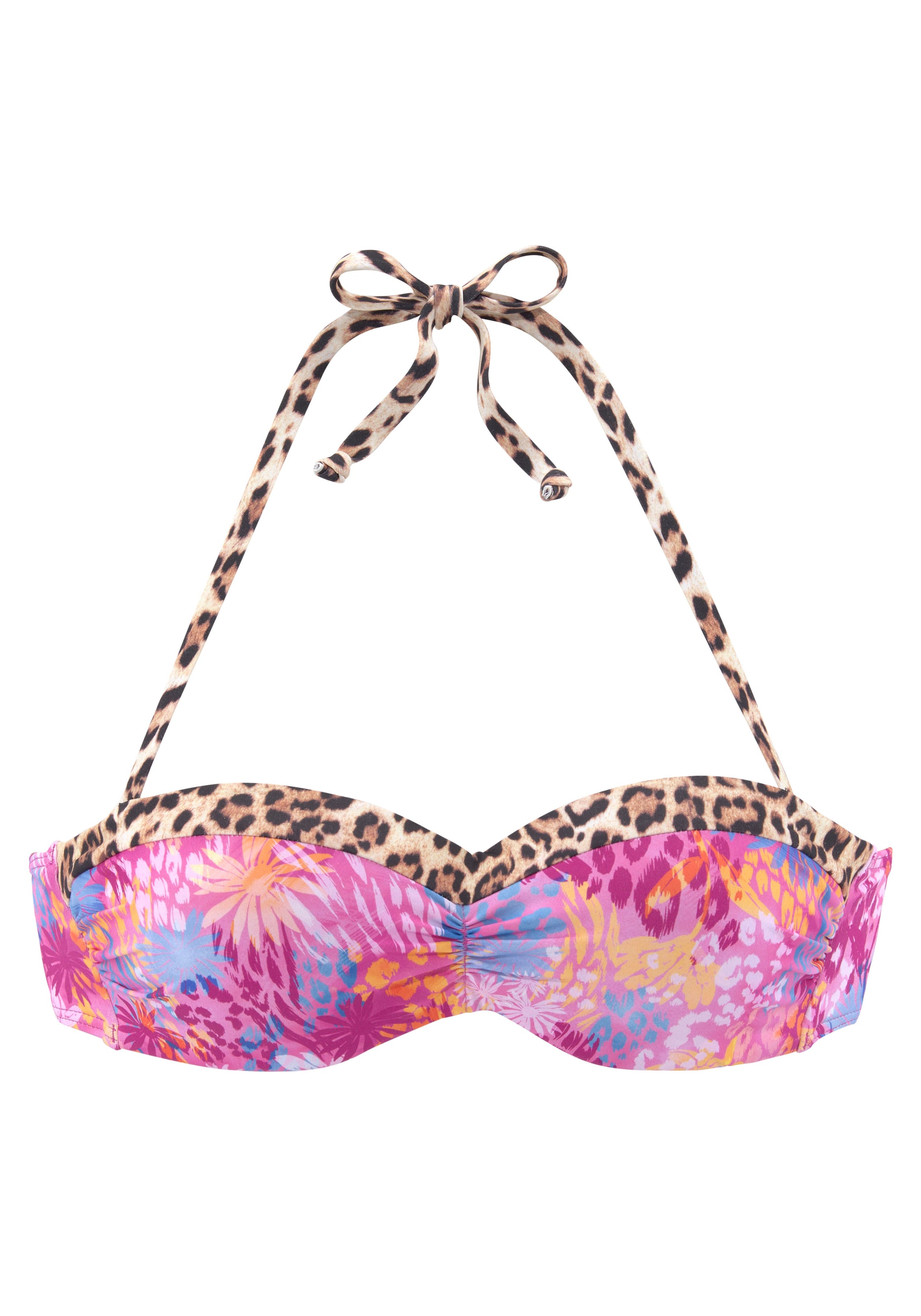 Bandeau Hauts de bikini BUFFALO en rose : devant