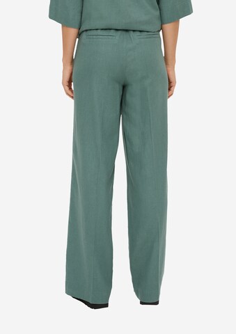 Wide Leg Pantalon s.Oliver en vert