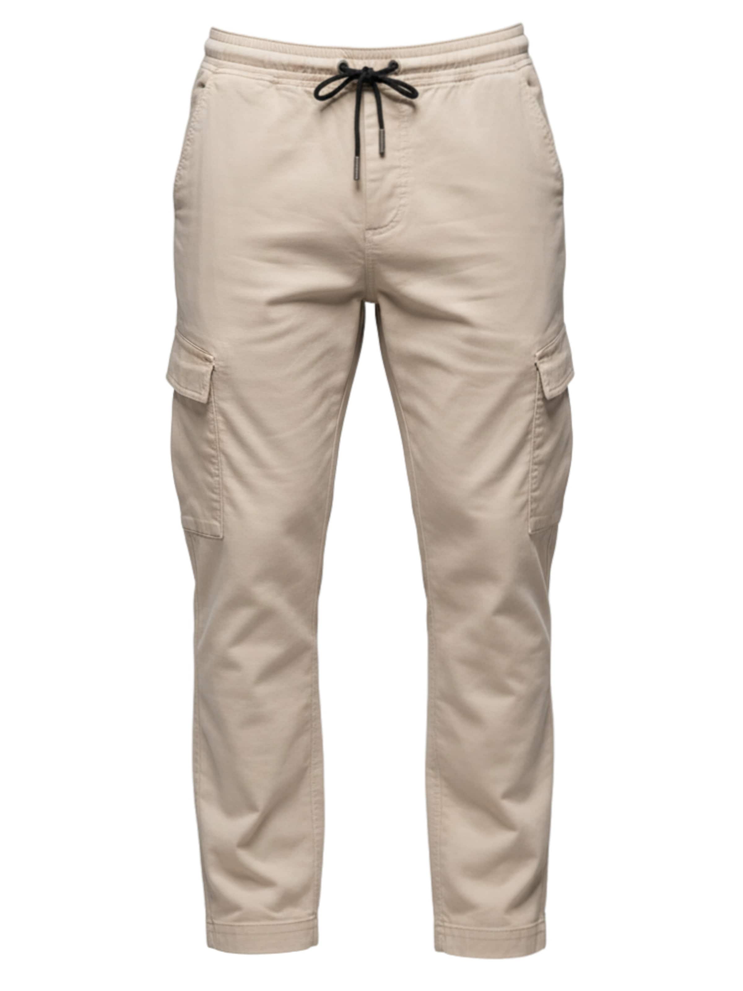 Ombre Cargo trousers 'OM-PAJO-0199' in Beige: front