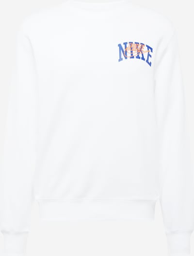 Nike Sportswear Sweatshirt 'CLUB BB ARCH GX' in de kleur Blauw / Oranje / Wit, Productweergave