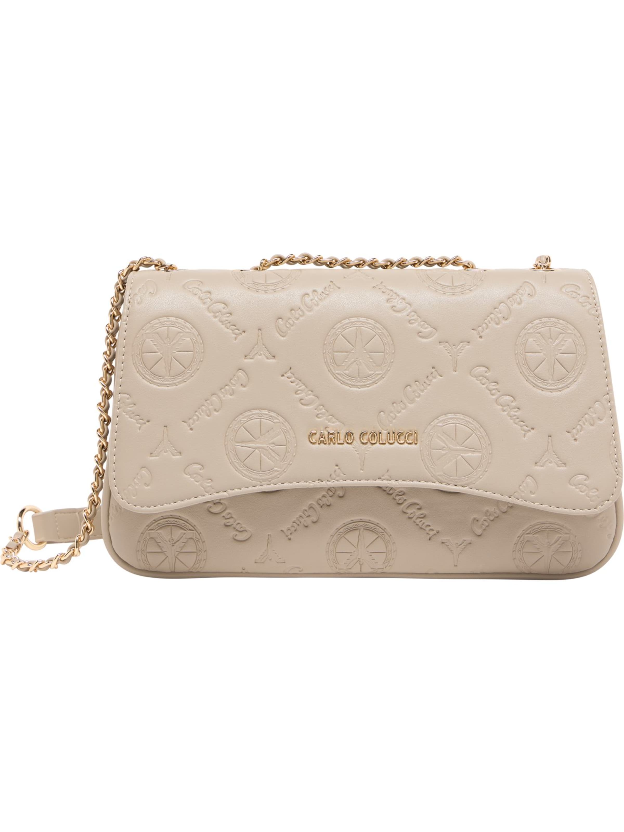 Carlo Colucci Schoudertas 'Enzi' in Beige: voorkant