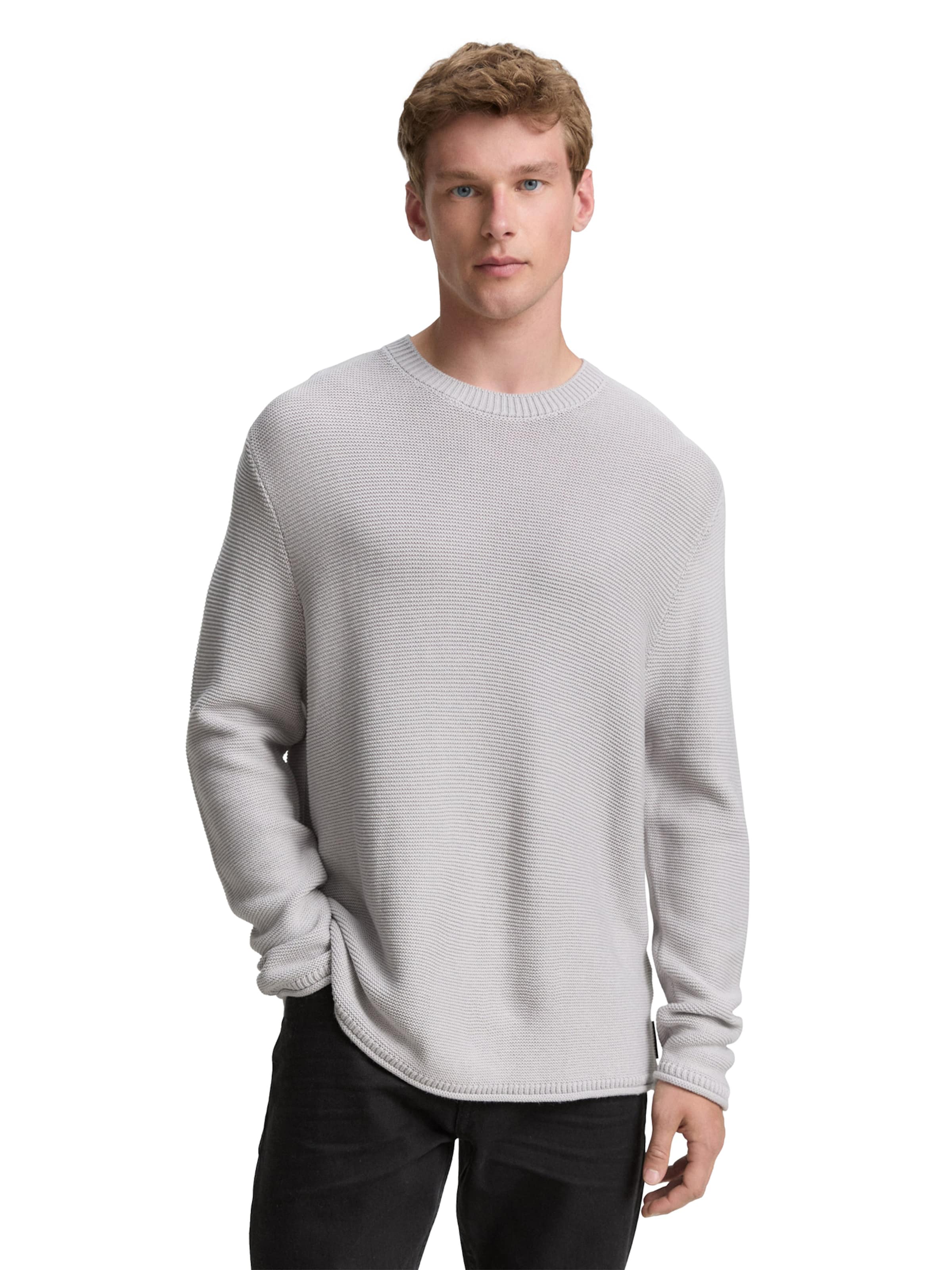 Pulover de la TOM TAILOR DENIM pe gri: față