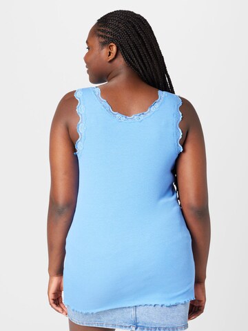 Fransa Curve Top in Blau