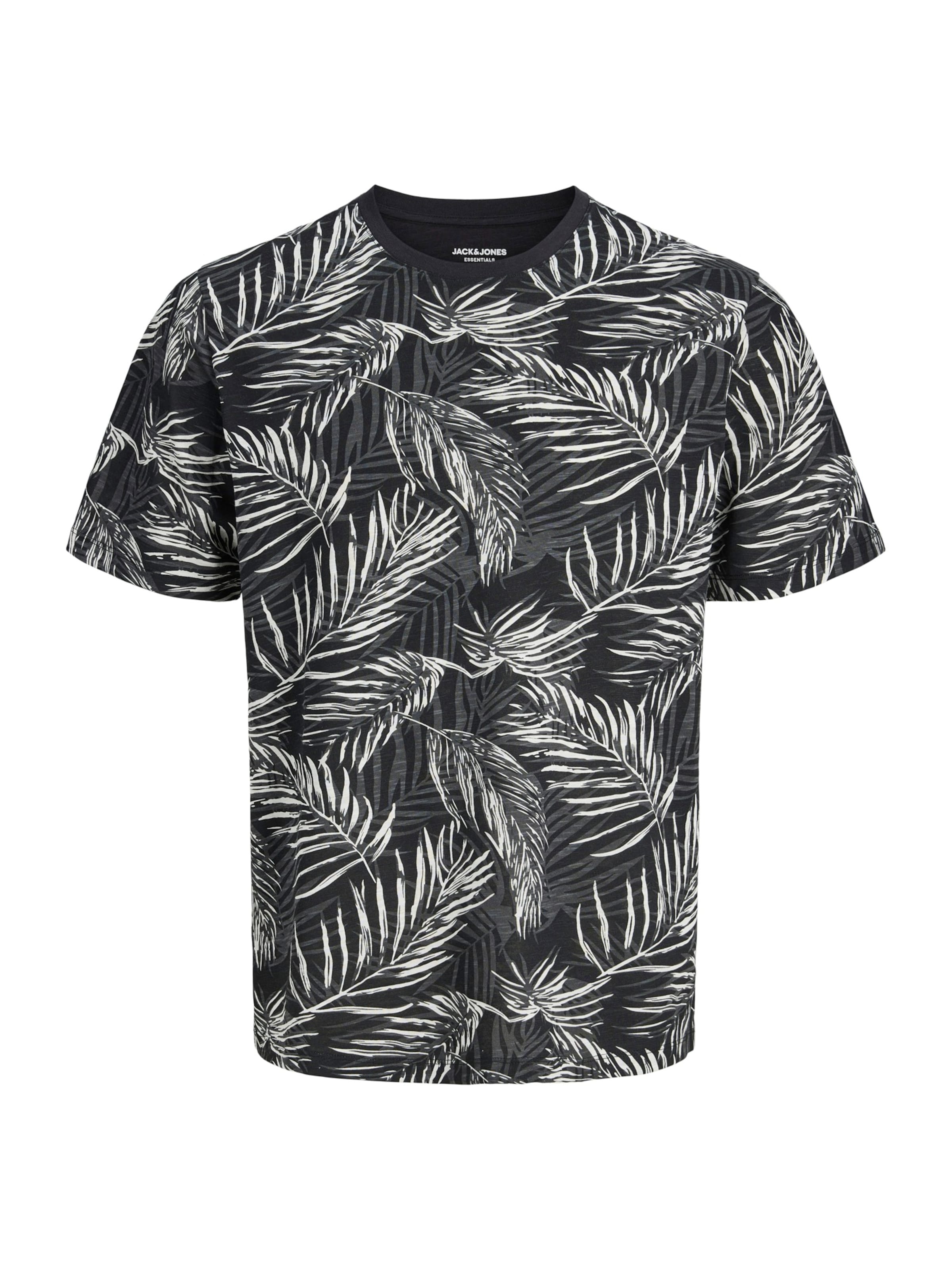 T-Shirt 'JJJEFF' JACK & JONES en noir : devant