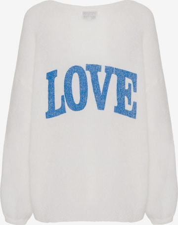 americandreams Oversizepullover 'Silja' in Weiß: Vorderseite